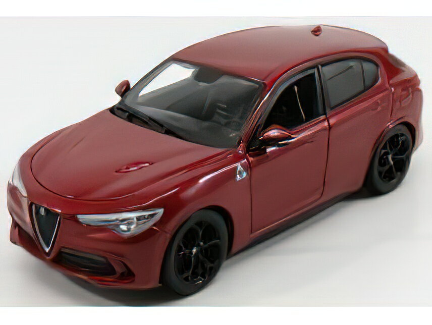 ALFA ROMEO STELVIO Q4 QUADRIFOGLIO V6 BITURBO 510hp 2017 - ROSSO ALFA - RED/BURAGOブラーゴ 1/24ミニカー