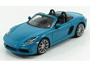 PORSCHE BOXSTER 718 (982) SPIDER 2016 - LIGHT BLUE/BURAGOブラーゴ 1/24ミニカー