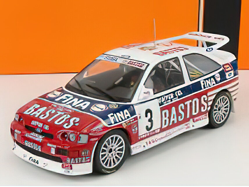 FORD ENGLAND ESCORT RS COSWORTH BASTOS N 3 RALLY YPRES 1995 P.SNIJERS - D.COLEBUNDERS/IXO 1/24ミニカー