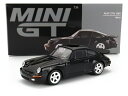 PORSCHE 911 964 RUF CTR COUPE LHD 1987 - BLACK /MINI GT 1/64ミニカー