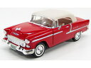 CHEVROLET BEL AIR CABRIOLET CLOSED 1955 - RED CREAM/Motor Max 1/18ミニカー