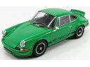 PORSCHE 911 CARRERA RS 2.7 COUPE 1973 - GREEN BLACK /WELLY 1/18ミニカー