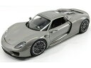 PORSCHE 918 SPIDER HARD-TOP CLOSED 2015 - GREY MET /WELLY 1/18ミニカー