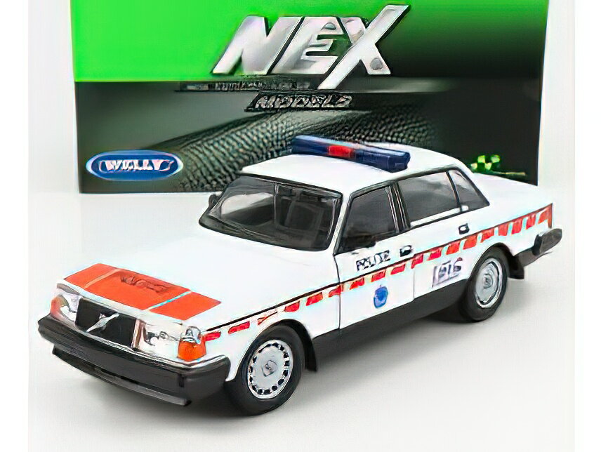 VOLVO - 240 GL POLITIE DUTCH POLICE 1986 - WHITE ORANGE /WELLY 1/24~jJ[