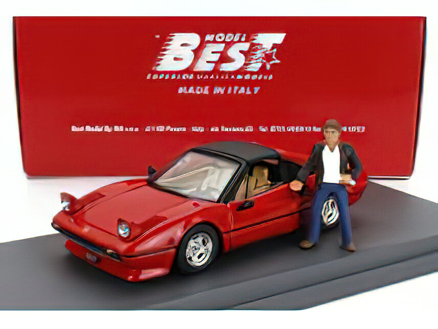 FERRARIフェラーリ 308 GTS 1977 PERSONAL CAR GILLES VILLENEUVE WITH FIGURE RED/BEST-MODEL 1/43ミニカー