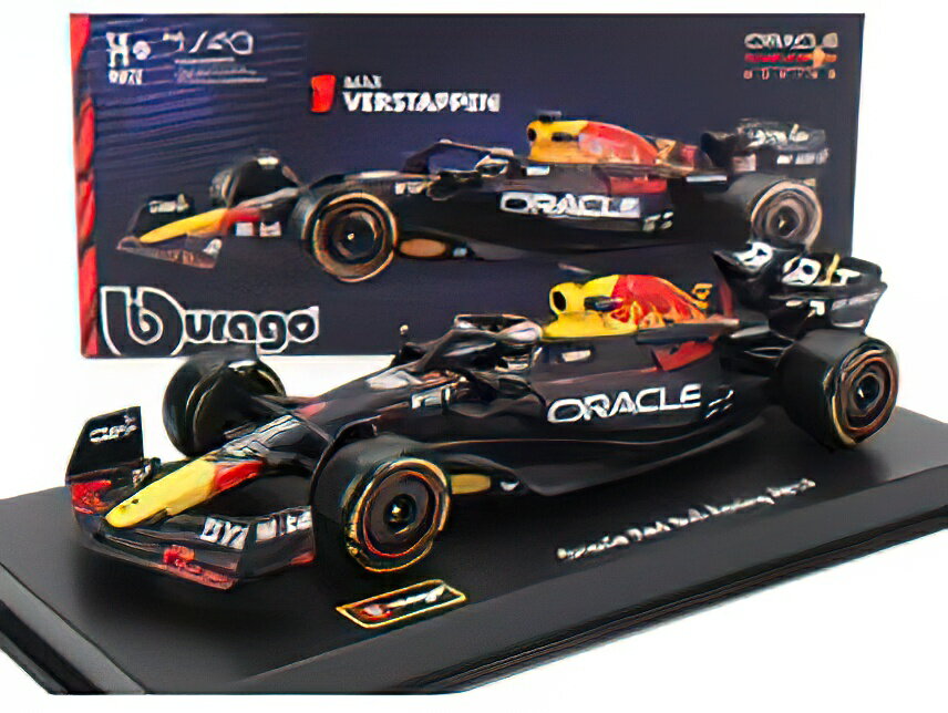 RED BULL - F1 RB19 TEAM ORACLE RED BULL RACING N 1 WORLD CHAMPION SEASON 2023 MAX VERSTAPPEN - CON PILOTA E VETRINA - WITH PILOT AND SHOWCASE - MATT BLUE /BURAGO 1/43 ߥ˥