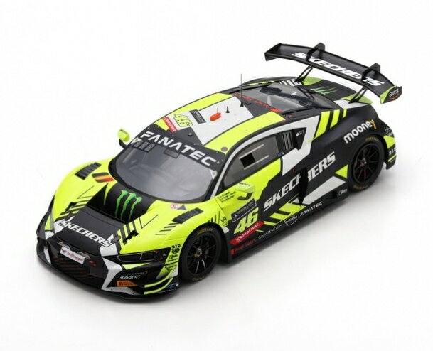 AUDI - R8 LMS GT3 TEAM AUDI SPORT WRT N 46 24h SPA 2022 VALENTINO ROSSI - F.VERVISCH - N.MULLER - BLACK YELLOW /SPARK 1/18 ミニカー