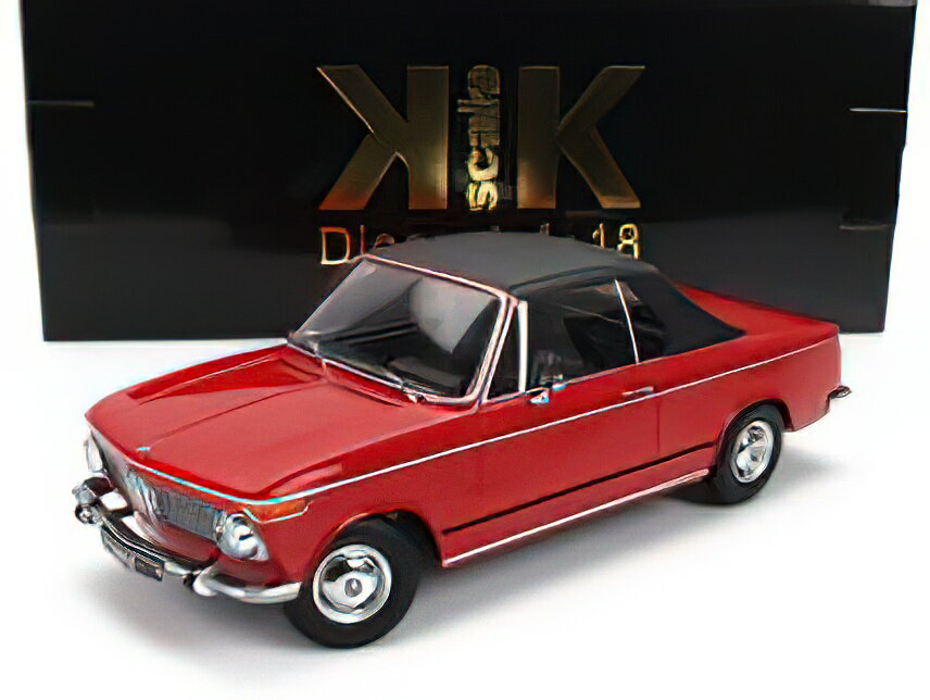 BMW - BMW 2002 CABRIOLET 1968 WITH REMOVABLE SOFTTOP RED/KK-SCALE 1/18ミニカー