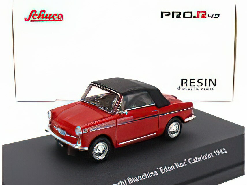 AUTOBIANCHI - BIANCHINA CABRIOLET CLOSED EDEN ROC 1964 - RED /Schuco 1/43 ミニカー 1