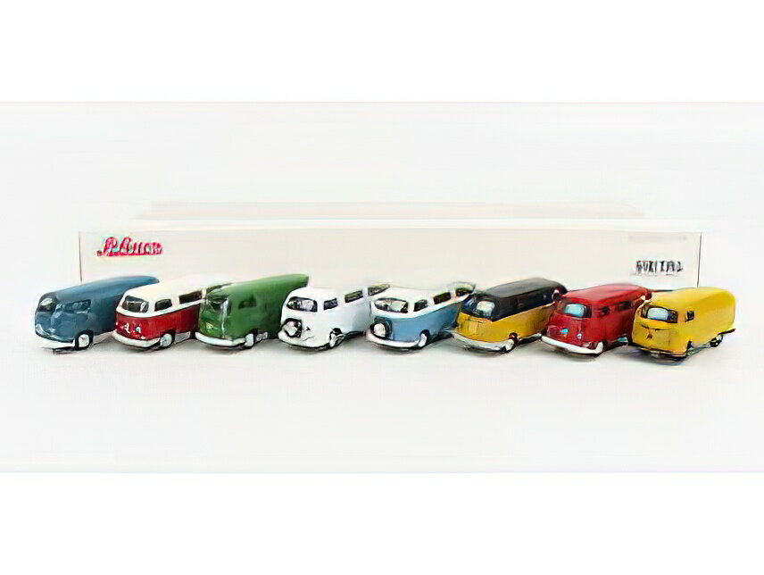 VOLKSWAGENtHNX[Q SET 8X T2 VAN CAMPER MINIBUS 1962 - VARIOUS /Schuco 1/87 ~jJ[