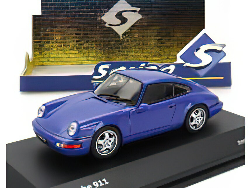 PORSCHE - 911 964 RS COUPE 1992 - BLUE /SOLIDO 1/43 ミニカー