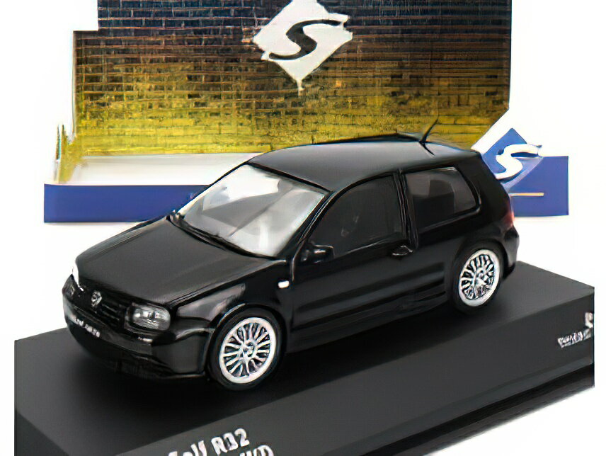 VOLKSWAGEN - GOLF IV R32 2003 - BLACK /SOLIDO 1/43 ミニカー