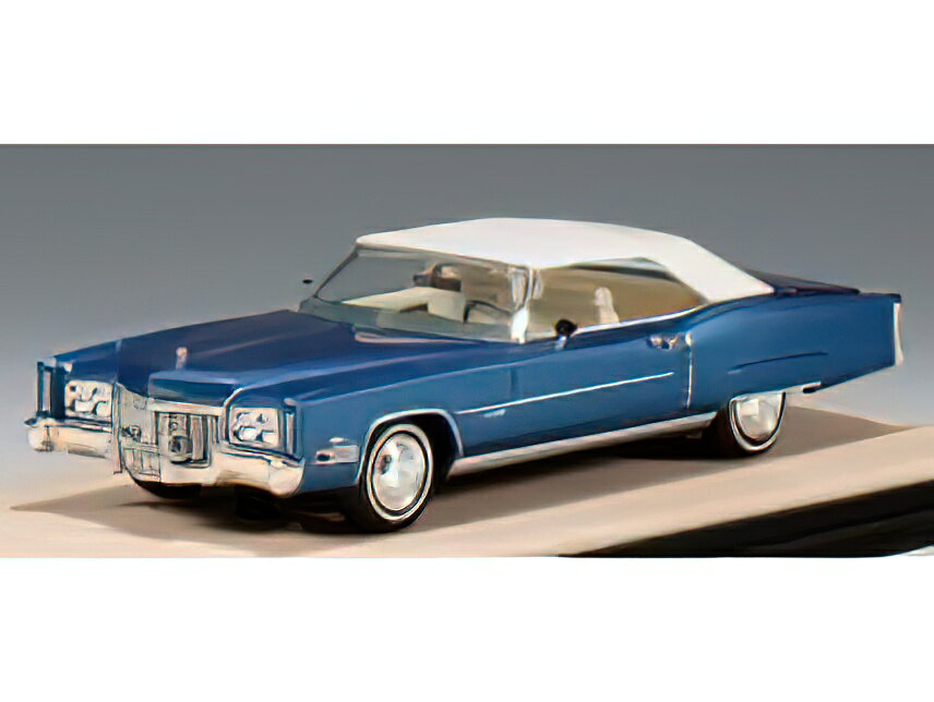 y\z12ȍ~\CADILLACLfbN ELDORADO CABRIOLET CLOSED 1972 - ST MORITZ BLUE MET /STAMP-MODELS 1/43 ~jJ[