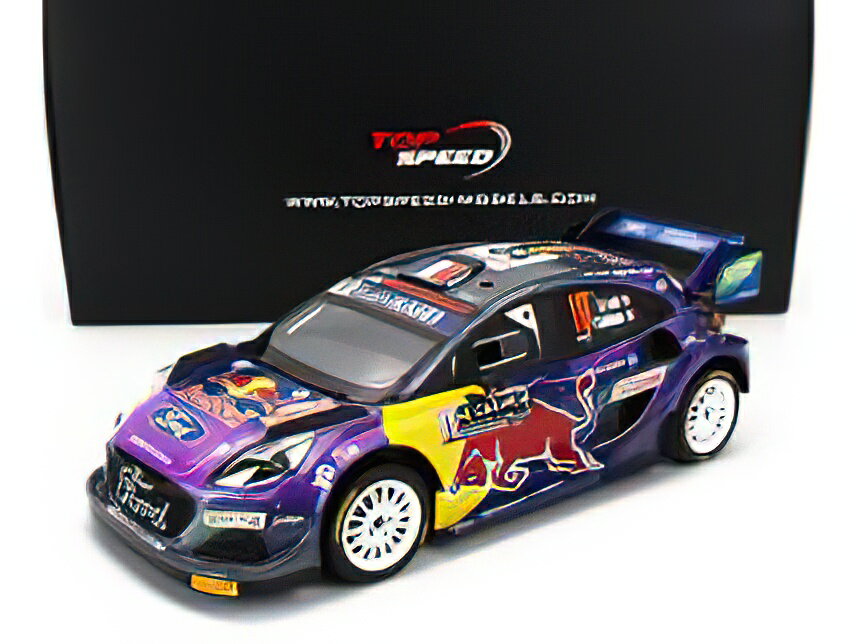 FORD ENGLAND - PUMA RALLY1 RED BULL TEAM FORD WORLD RALLY M-SPORT N 19 WINNER RALLY MONTECARLO 2022 S.LOEB - I.GALMICHE - PURPLE YELLOW BLACK /トゥルースケール 1/18 ミニカー