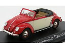 VOLKSWAGEN - HEBMULLER CABRIOLET OPEN 1949 - RED CREAM/Norev 1/43ミニカー