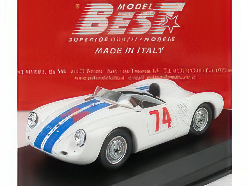 PORSCHE 550 RS SPIDER N 74 NASSAU MEMORIAL TROPHY RACE 1958 D.SESSLAR WHITE BLUE/Best-Model 1/43ミニカー
