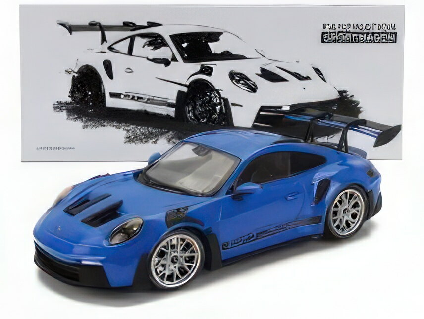 Hot Wheels - PORSCHE 911 992 GT3 RS COUPE 2023 SILVER RIMS BLUE/MINICHAMPS 1/18ミニカー