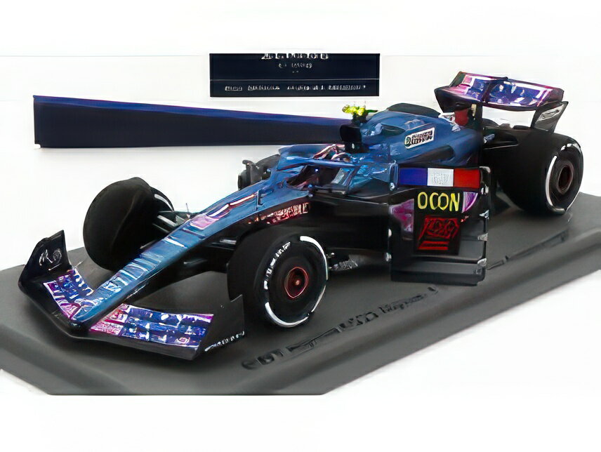 ALPINE F1 A522 TEAM ALPINE BWT N 31 5th AUSTRIAN GP 2022 100th GP ESTEBAN OCON BLUE PINK/SPARK-MODEL 1/43ミニカー