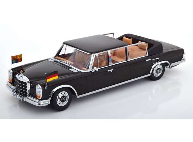 1965 メルセデスベンツ 600 W100 ランドーレット Queen Elizabeth II Kiesinger ブラック/ KK - Scale 1/18 ミニカー