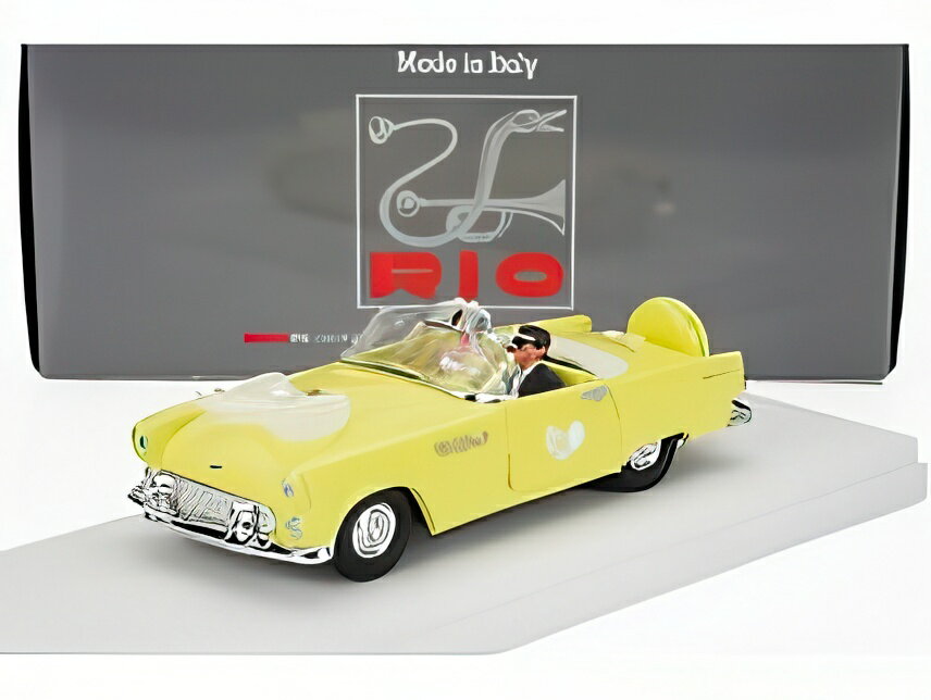 FORD USA THUNDERBIRD カブリオレ オープン 1956 JUST MARRIED フィギュア付 イエロー/ Rio 1/43 ミニカー