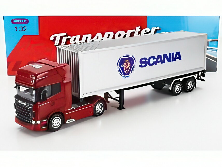 【予約】SCANIA R730 V8 トラック 2015 レッド/シルバー/ WELLY 1/32 ミニカー