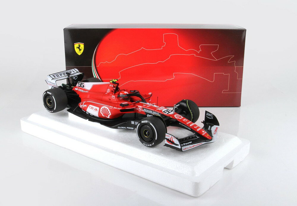 FERRARI - F1 SF-23 TEAM SCUDERIA FERRARI N 55 LAS VEGAS USA GP 2023 CARLOS SAINZ - RED WHITE BLACK/BBR 1/18ミニカー