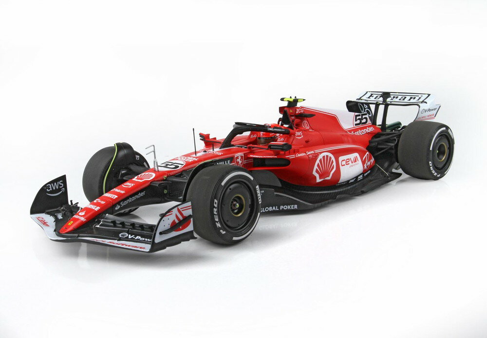 FERRARI - F1 SF-23 TEAM SCUDERIA FERRARI N 55 LAS VEGAS USA GP 2023 CARLOS SAINZ - RED WHITE BLACK/BBR 1/18ミニカー