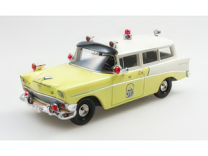 【予約】2026年発売予定CHEVROLET - 210 HANDYMAN POLICE 1956 - YELLOW WHITE BLACK/ESVAL 1/43ミニカー
