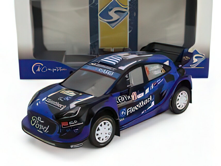 FORD ENGLAND PUMA RALLY1 TEAM MSPORT FORD WRT N 9 RALLY SAFARI KENIA 2022 JOURDAN SERDERIDIS FREDERIC MICLOTTE PURPLE BLACK BLUE/SOLIDO 1/18ミニカー
