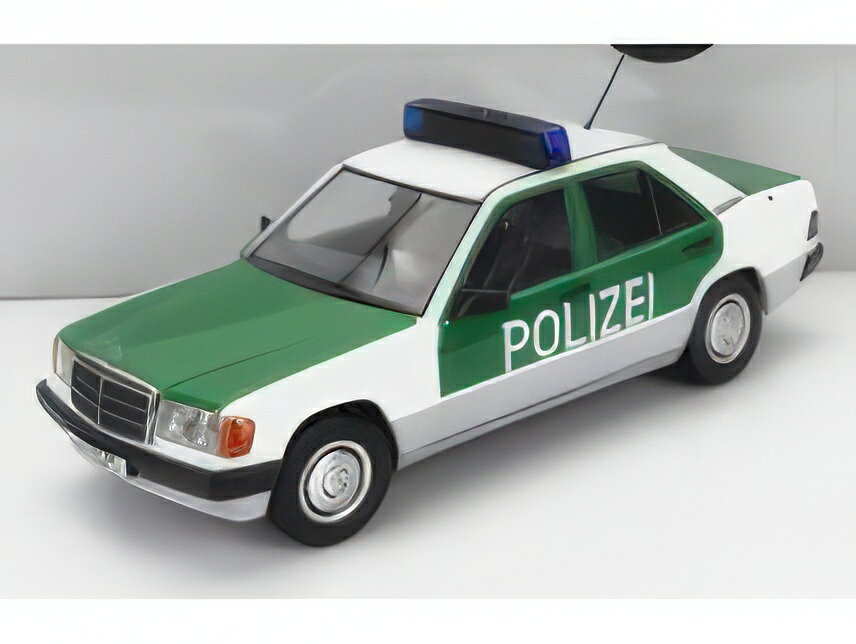 MERCEDES BENZ - 190E (W201) POLIZEI GERMANY 1993 - WHITE GREEN/TRIPLE9 1/18ミニカー
