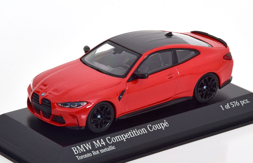 BMW M4 Competition クーペ 2020 ライトメタリックレッド / Minichamps 1/43 ミニカー