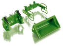 フロントローダーツールセット A - John Deere グリーン グリーン/Wiking 1/32農機 模型