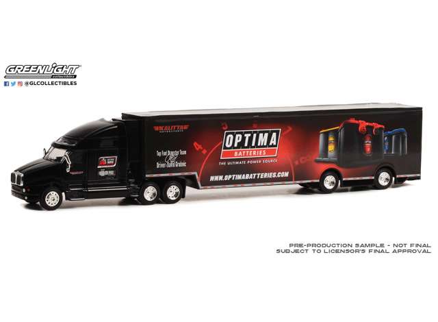 Kenworth T2000 OPTIMA Batteries The Ultimate Power Source トランスポーター/ Greenlight 1/64 ミニカー