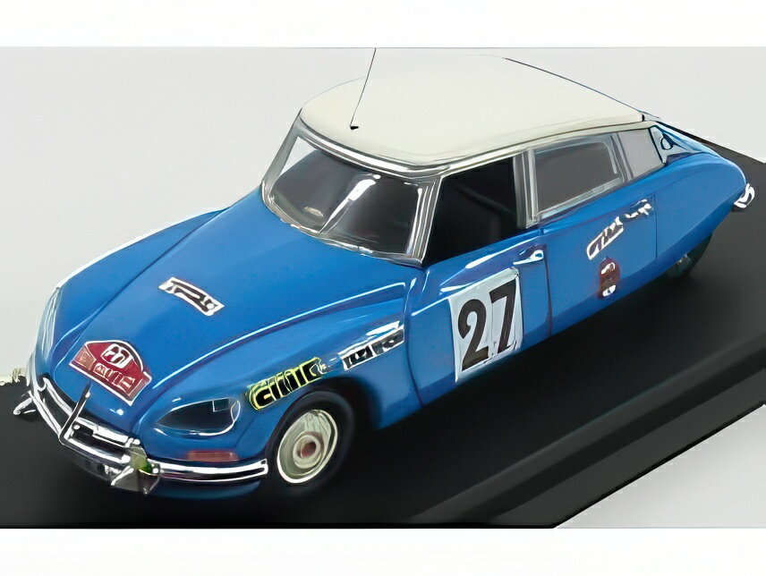 迷你车 - CITROEN DS21 N 27 ラリーモンテカルロ 1970 プデルー ヴァンサン ブルー/ Rio 1/43 ミニカー