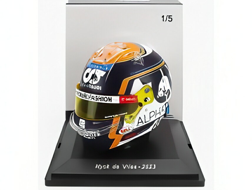 ベルヘルメット - F1 カスコ ヘルメット AT04 チーム アルファタウリ No.21 シーズン2023 ニック・デ・フリース - ブラック ホワイト イエロー/ Spark 1/5 ミニカー
