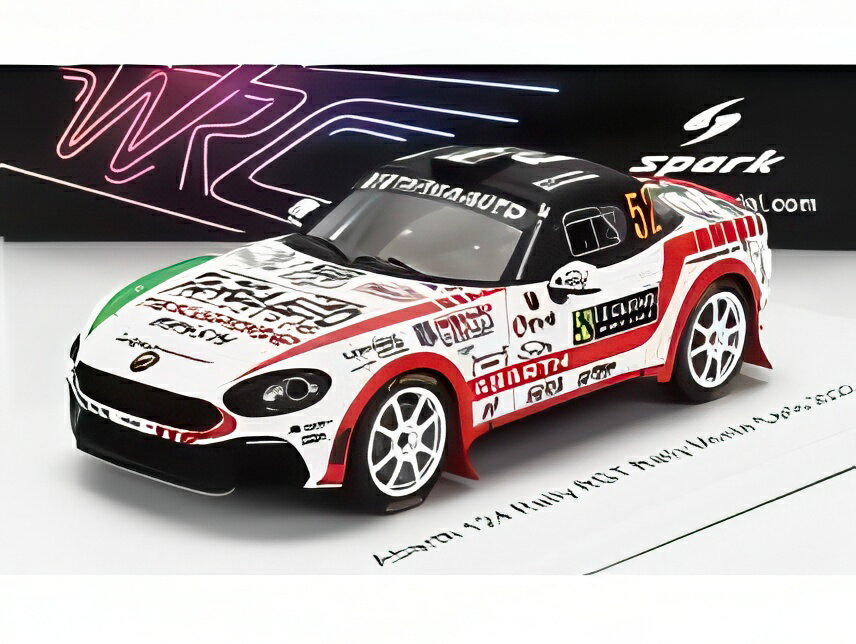 Rakuten - FIAT 124 ラリー RGT N 52 ラビン F.グリマルディ ラリー モンテカルロ 2022 ホワイト レッド ブラック/ Spark 1/43 ミニカー