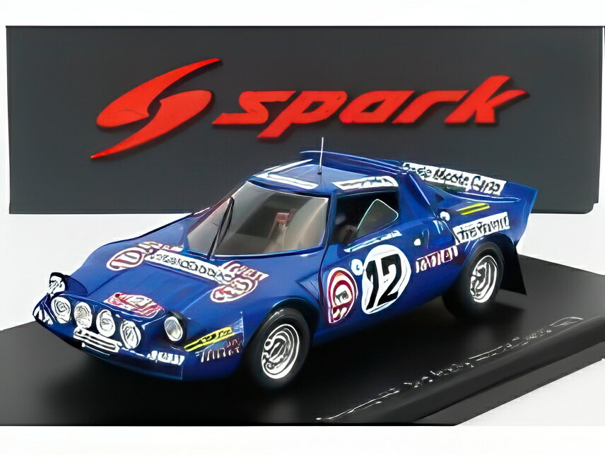 LANCIA ストラトス HF N 12 B.ダルニッシュ A.マエ 3位 ラリー モンテカルロ 1976 ブルー/ Spark 1/43 ミニカー