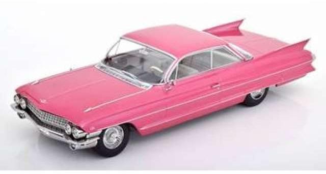 Hot Wheels - 1961 キャデラック Series 62 クーペ DeVille ピンクメタリック/ KK - Scale 1/18 ミニカー