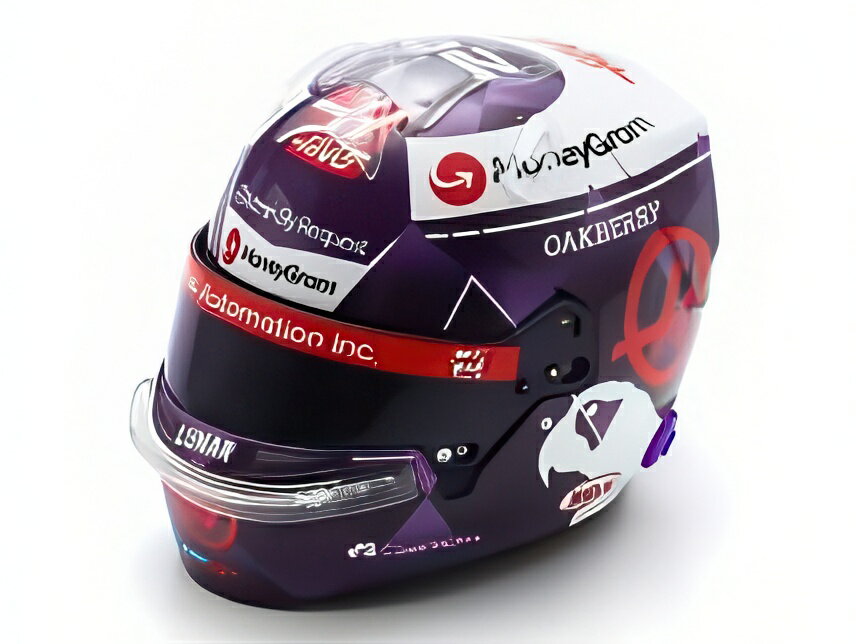 Rakuten - BELL HELMET F1 ヘルメット ケビンマグヌッセン TEAM HAAS #20 モナコGP 2024 ブルー/バイオレット/ Spark 1/5 ミニカー