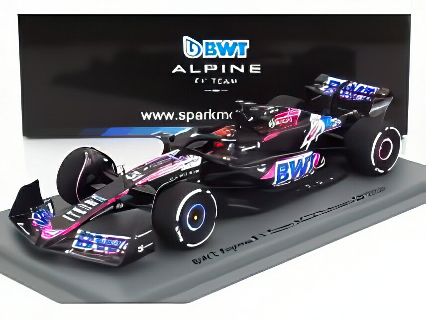 ALPINE F1 A524 TEAM BWT ALPINE N 31 バーレーンGP 2024 エステバン オコン ブラック ブルー ピンク/ Spark 1/43 ミニカー