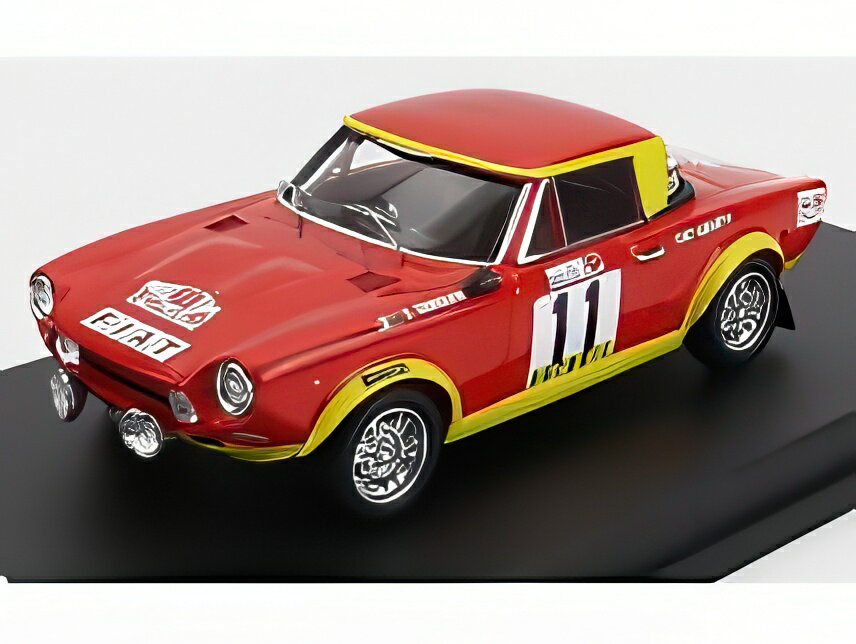 【予約】FIAT 124 ABARTH N 11 RALLY TAP 1974 S バルバシオ P ソダノ レッド イエロー/ Trofeu 1/43 150台限定ミニカー