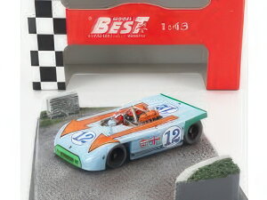 PORSCHE ジオラマ 908/03 スパイダー チーム JOHN WYER AUTOMOTIVE ENGINEERING GULF N 12 ウィナー タルガフローリオ 1970 ジョー・シフェール ブライアン・レッドマン ライトブルー オレンジ/ Best-Model 1/43 99台限定ミニカー
