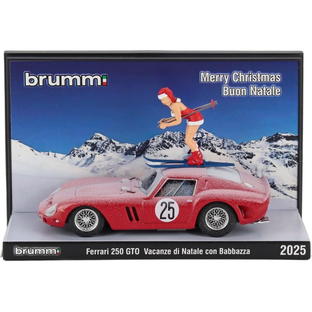 Ferrariフェラーリ 250 GTO COUPE 1962 Vacanze di Natale 2025 スキー付 Merry Christmas レッド 100台限定 / BRUMM 1/43 ミニカー