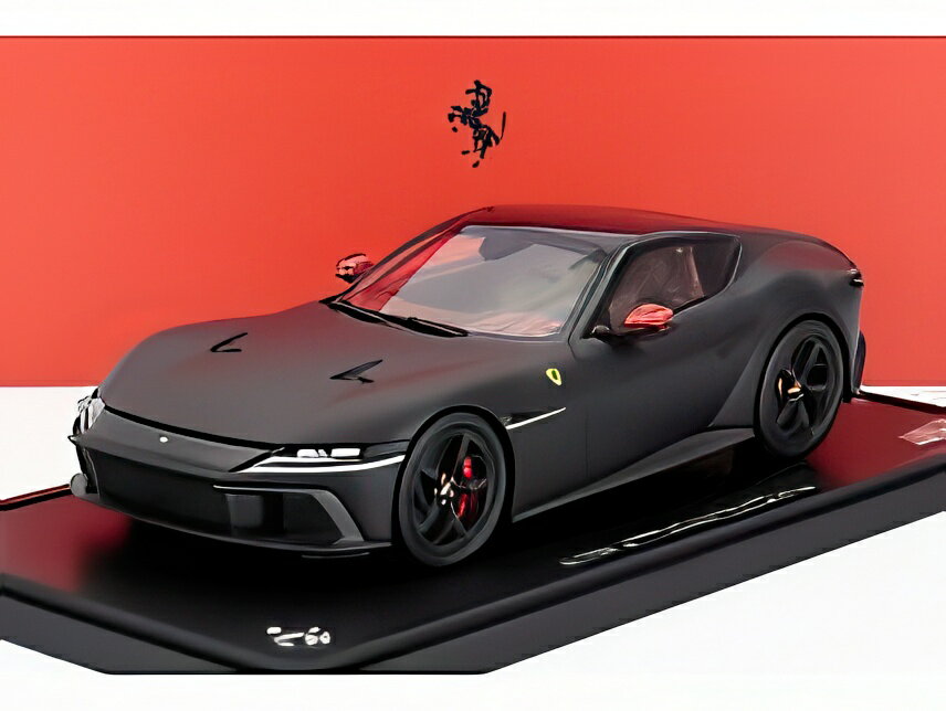 FERRARI 12CILINDRI V12 パノラミックルーフ 2024 ケース付 ネロオパコ マットブラック/ BBR 1/18 48台限定ミニカー