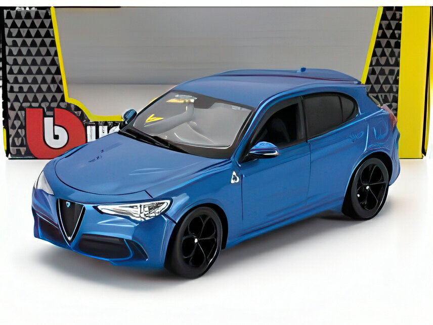 Rakuten - ALFA ROMEO STELVIO Q4 QUADRIFOGLIO 2017 ブルーミザーノ ブルーメタリック/ Bburago 1/24 ミニカー
