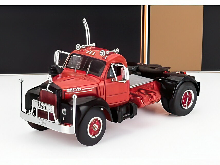 MACK B61 トラクタートラック 2軸 1953 レッド ブラック/ IXO 1/64 ミニカー