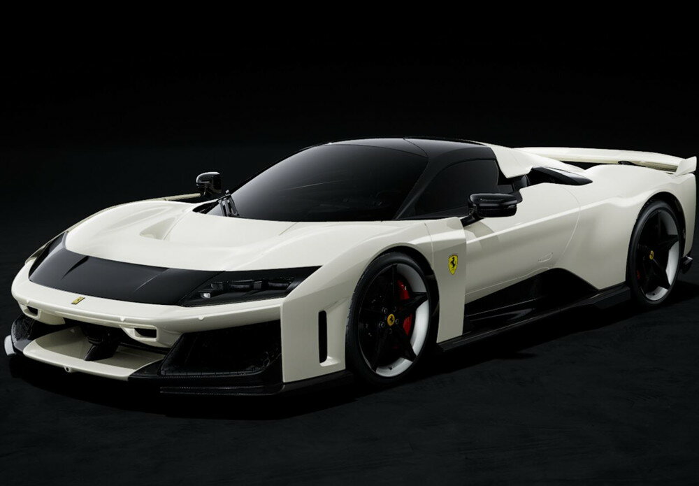 【予約】Ferrari F80 カーボンオプション ビアンコイタリア バイカラーホイール シルバー＆カーボン/ BBR 1/18 ミニカー