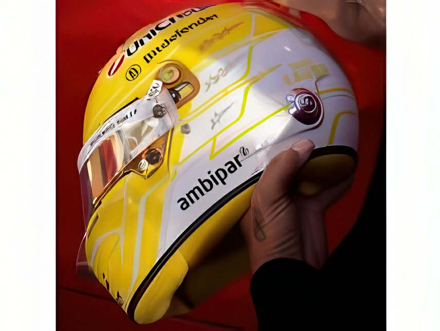 【予約】2026年発売予定FERRARI F1 ヘルメット L.ハミルトン 2025 モンツァGP ニキ ラウダ 50周年記念 イエロー ホワイト/ LOOKSMART 1/5 ミニカー