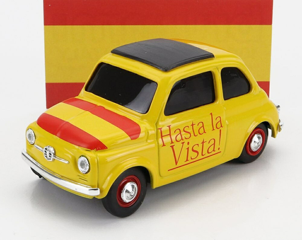 FIAT 500 HASTA LA VISTA VIVA LA VIDA イエロー レッド/ BRUMM 1/43 模型