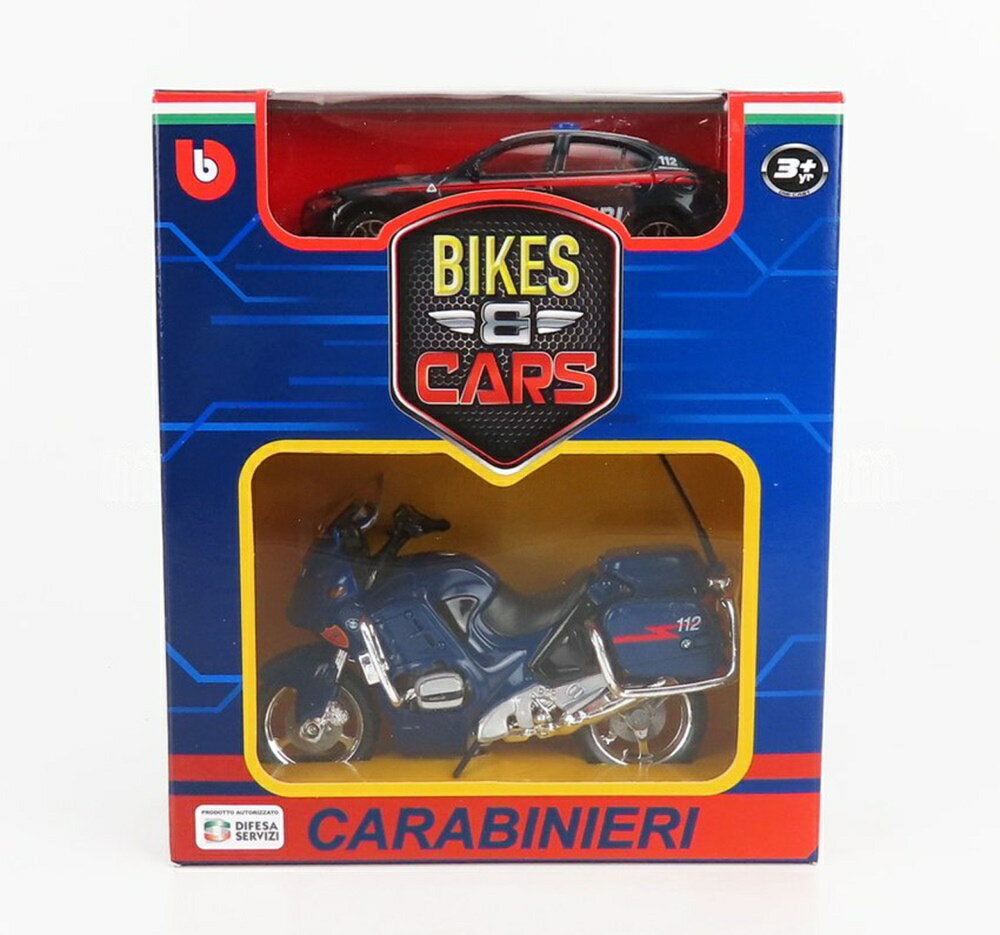 Rakuten - ALFA ROMEO ジュリア カラビニエリ 2015 & R1100RT カラビニエリ 2001 ブルー/ Bburago 1/43 模型